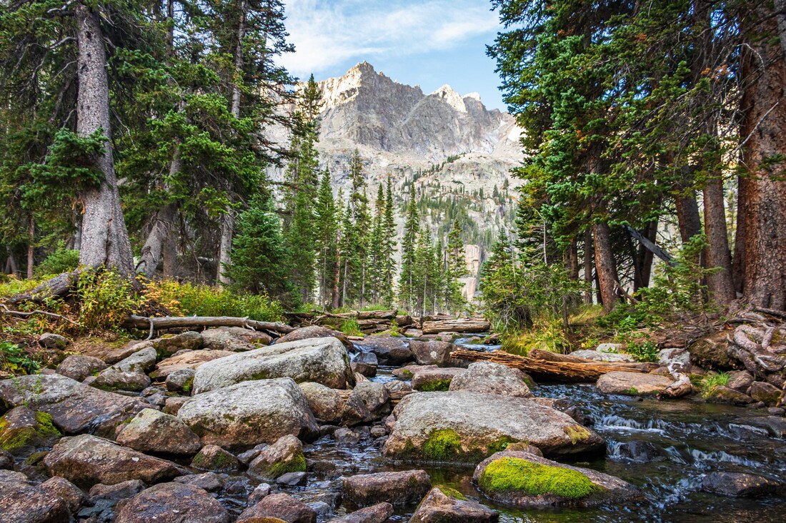 Stream flow from Crater Lake. Indian Peaks Wilderness Area, Colorado